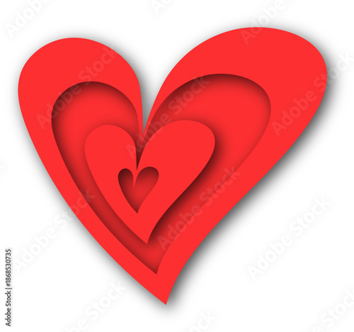 A free-form heart isolated on white