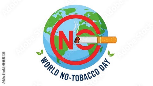 Promote Awareness of World No Tobacco Day with Symbolic Image of Earth and Cigarette