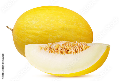 Yellow melon dukral and slice
