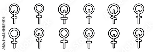 holy week symbol Outline Icon Set. Maundy Thursday line art icons