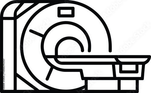 Medical mri scanner machine icon