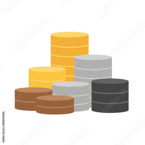 Stack of award medals representing gold, silver, and bronze achievements in a competition setting