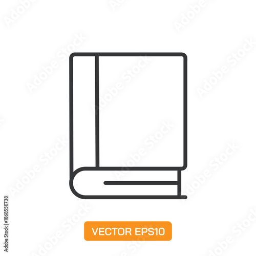 Book Icons. Thin Line Symbol Elements Collection.