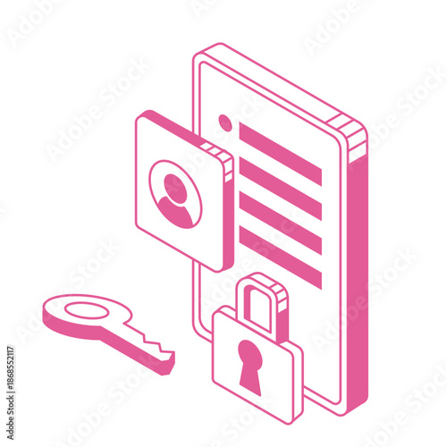 account security isometric illustration