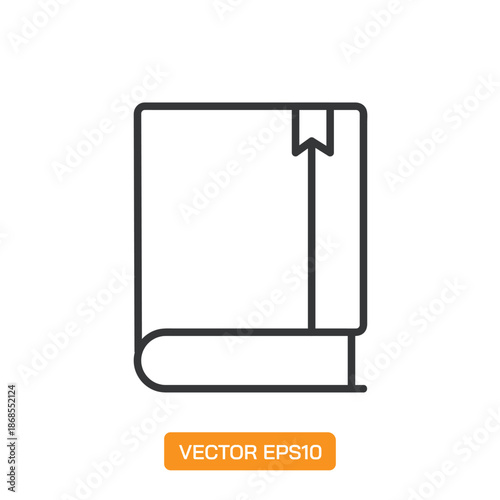 Book Icons. Thin Line Symbol Elements Collection.