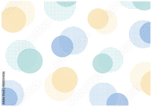 春の水玉ドット背景