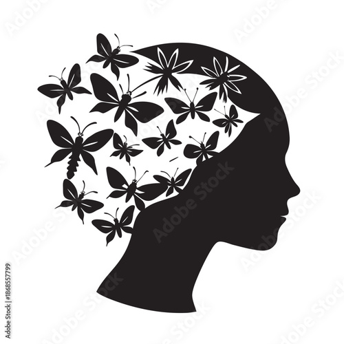 Insect Shaped Mind Abstract Thought Concept