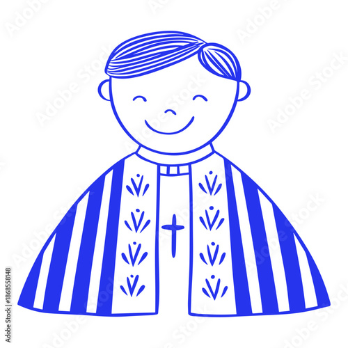 Smiling Priest Doodle