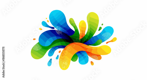 colorful abstract paint splatter design.