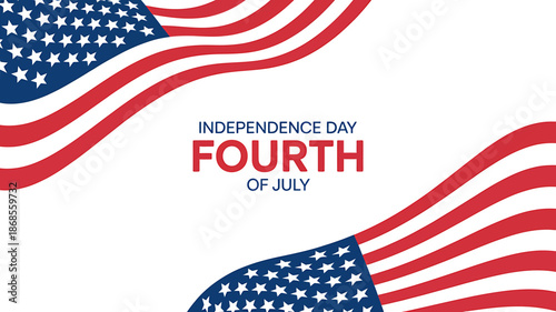 Happy Fourth of July Independence Day Celebration Banner