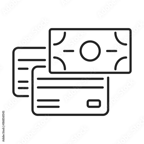 credit card line icon
