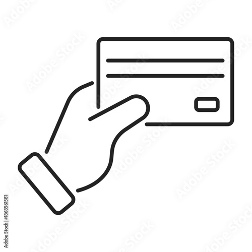 credit card line icon