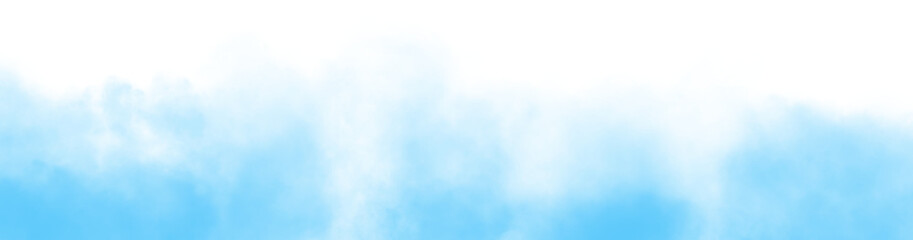 Realistic cloud or smoke. Light blue fog or smoke on transparent background. PNG image. Template fog. Special effect of steam