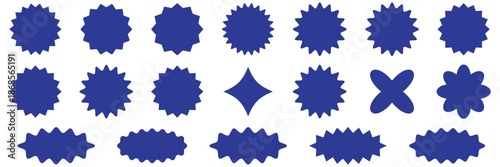 Set of yellow star burst shape tags for price. Circle sticker. Wavy edge promo badges. Blank sale stickers collection. Star vector icons. starburst icon or quality badge amazing color sale promo eps10