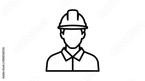 Construction worker in hard hat and uniform