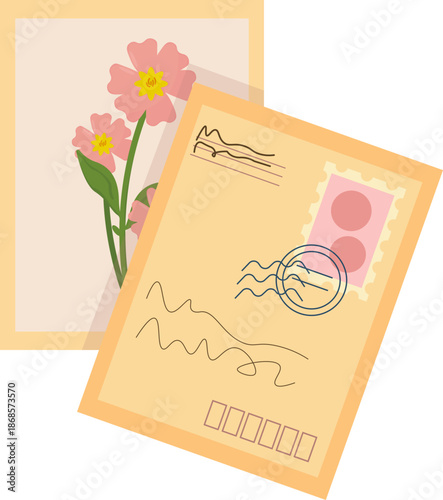 Hand Drawn Aesthetic Stationery and Vintage Correspondence Illustration Set