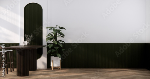 Minimalist Living Room contemporary style Interior Design have modern tropical and decoration. 3D rendering