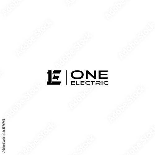 The letter E, the number one and the electric accent for the technology, energy and electricity logo Free Download The letter E, the number one and the electric accent for the technology, energy and electricity logo - GFXLoad
