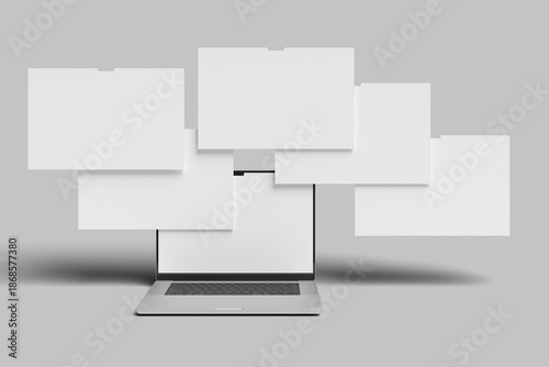 Tableau sur toile Laptop website presentation blank mockup