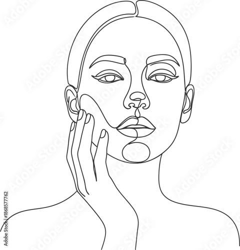 Woman applying facial cream for skincare and beauty routine