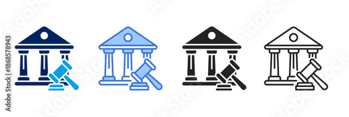 Governance  Icon Set Different Style Collection. 