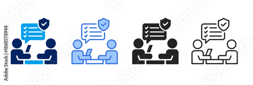 Accountability  Icon Set Different Style Collection. 