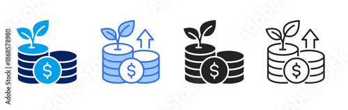 Investment  Icon Set Different Style Collection. 