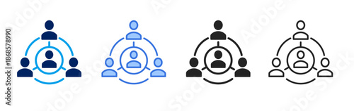 Stakeholder  Icon Set Different Style Collection. 