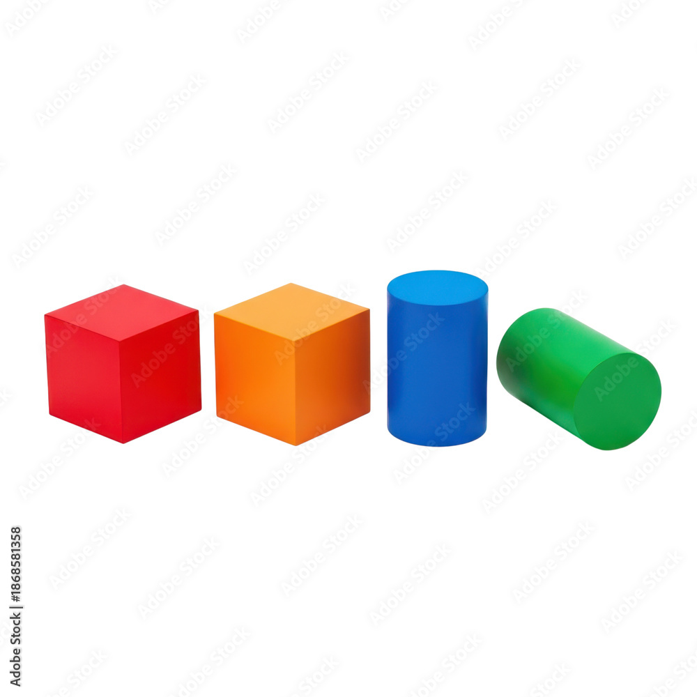Naklejka premium Colorful shapes isolated on transparent background