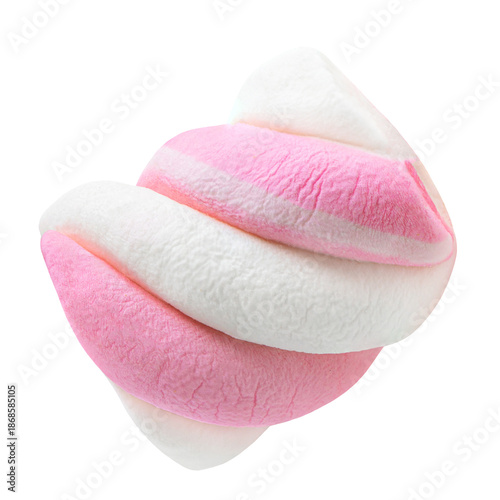 Tablou pe pânză Fluffy Colorful marshmallow candy isolated on white