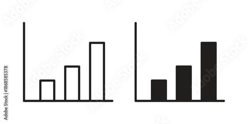 Bar chart icons for website design and development, app development. EPS10
