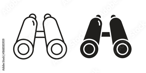 Binoculars icons for website design and development, app development. EPS10