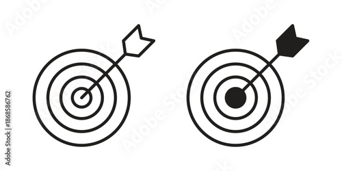 Bulls eye icons for website design and development, app development. EPS10