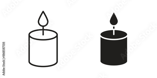 Candle icons for website design and development, app development. EPS10