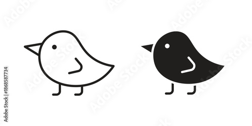 Chick icons for website design and development, app development. EPS10