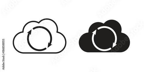 Cloud sync icons for website design and development, app development. EPS10
