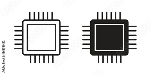 CPU icons for website design and development, app development. EPS10