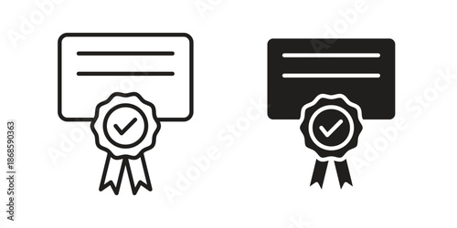 Diploma icons for website design and development, app development. EPS10