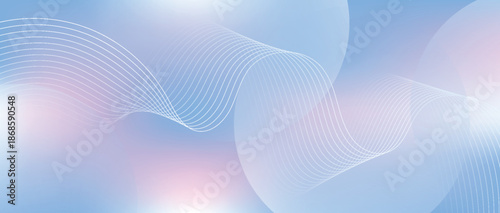 Light blue background with a white gradient decorated with dynamic circles and curved lines. Modern and futuristic curved line design for cover, banner, brochure, and website. VOL. 4