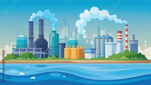 Bold Illustration of BPA Plasticizer Chemical Pollution