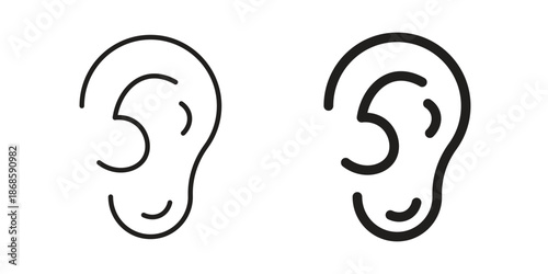 Ear icons for website design and development, app development. EPS10