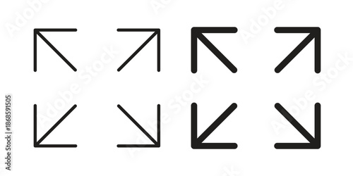 Expand icons for website design and development, app development. EPS10