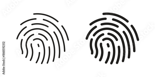 Fingerprint icons for website design and development, app development. EPS10