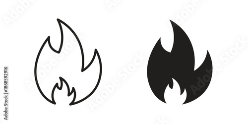 Flame icons for website design and development, app development. EPS10