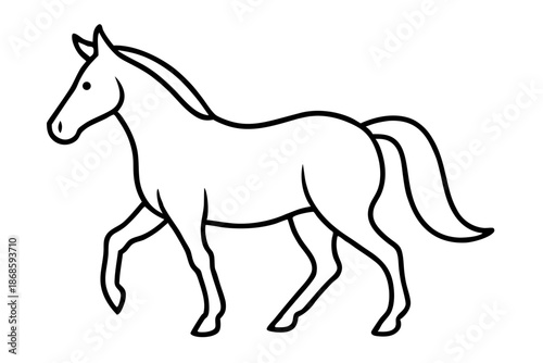 Wallpaper Mural Horse Minimal Animal Outline Icon – Elegant Line Art Symbol Vector Torontodigital.ca