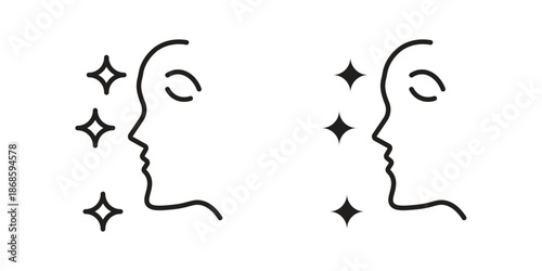 Glowing skin icons for website design and development, app development. EPS10