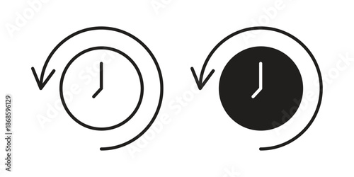 History icons for website design and development, app development. EPS10