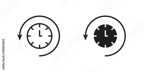 History icons for website design and development, app development. EPS10