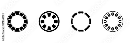 Circular Loading And Progress Icons In Hand Drawn Style Set. User Interface, Data Processing, And System Update Doodle Sketch Collection. Minimalist Design Elements. Isolated Vector Illustration