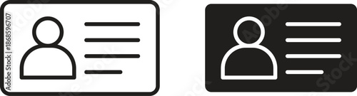 Identity card icons for website design and development, app development. EPS10